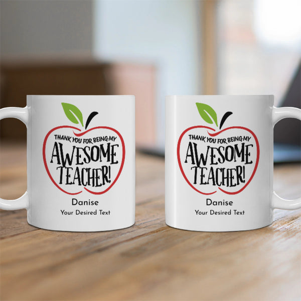 Appreciation Awesome Teacher Personalized Mug
