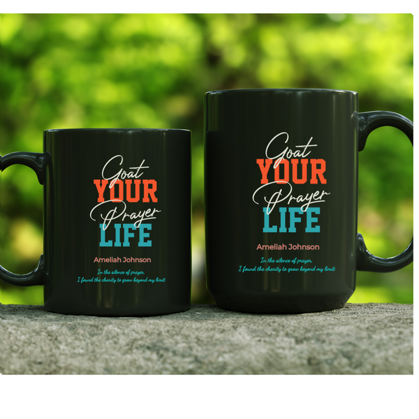 Goat Your prayer personalized Black Mug